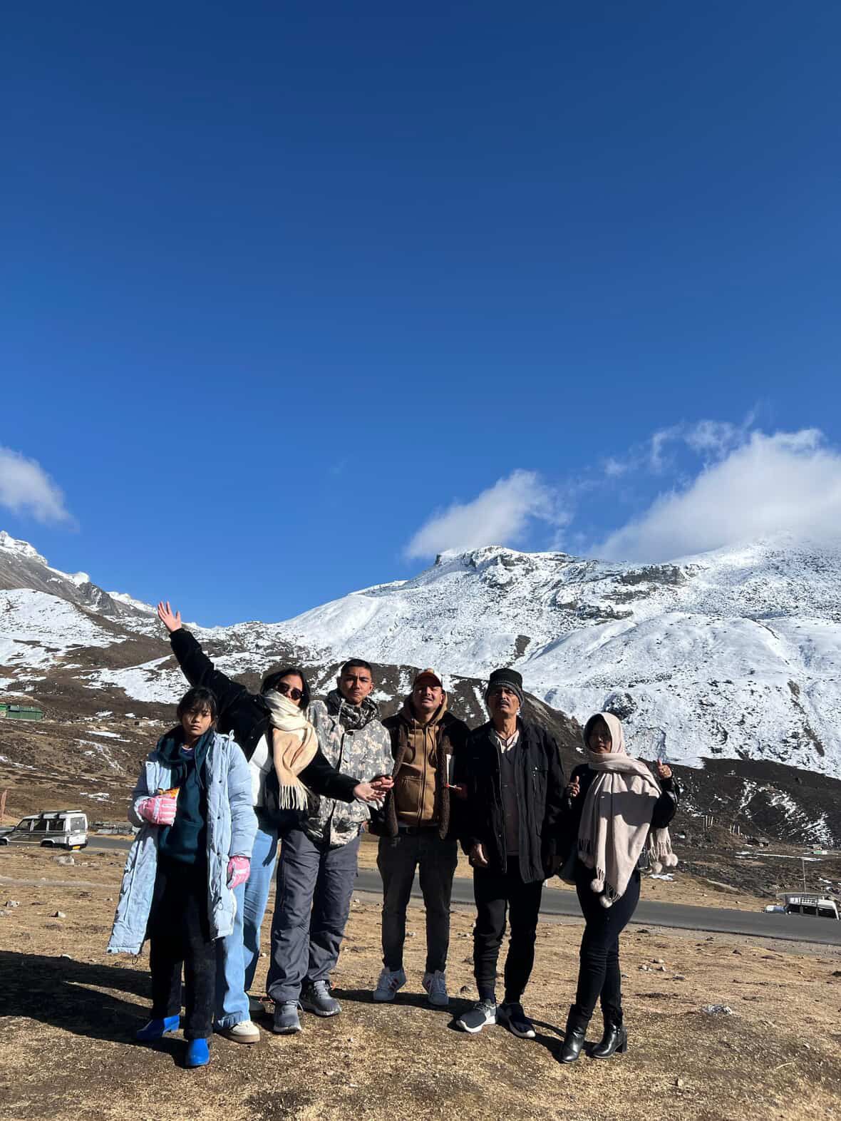 Family snow stop